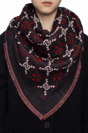Patterned shawl with a logo, zdjęcie 2 Patterned shawl with a logo od Gucci